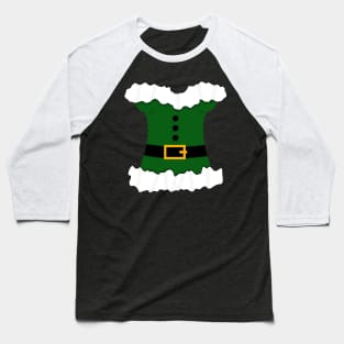 White and Green Corset Christmas Mrs Claus Baseball T-Shirt